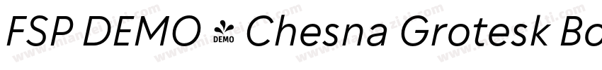 FSP DEMO - Chesna Grotesk Bold字体转换